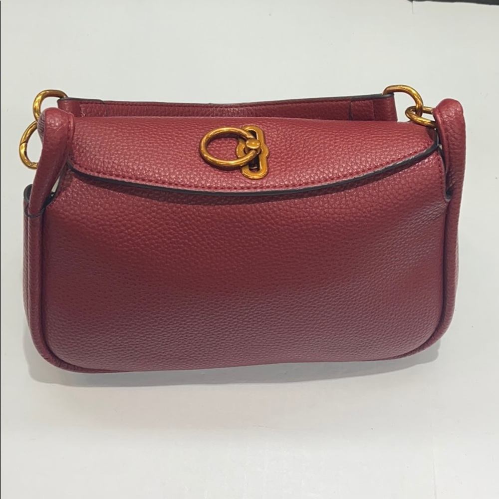 Red shoulder bag